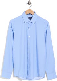 Nautica Check Trim Fit Long Sleeve Dress Shirt