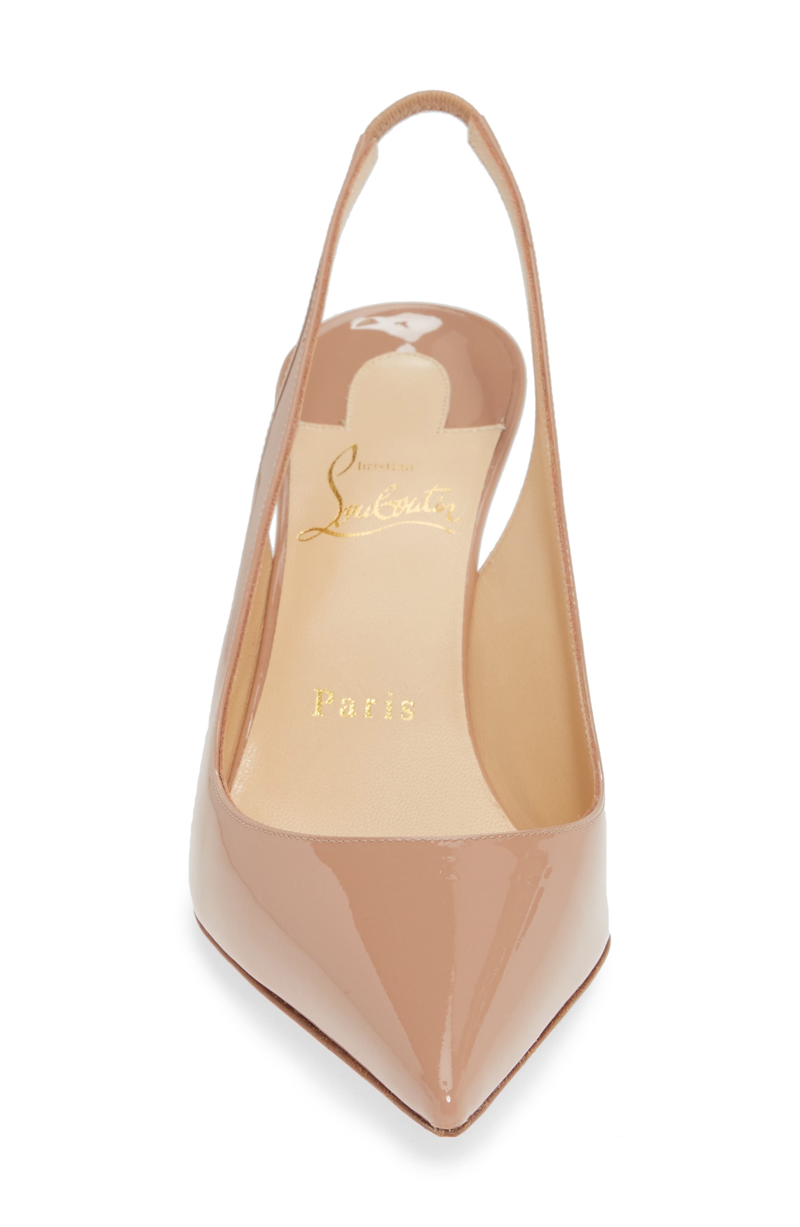 Clare Pointed Toe Slingback Pump, Alternate, color, NUDE PATENT
