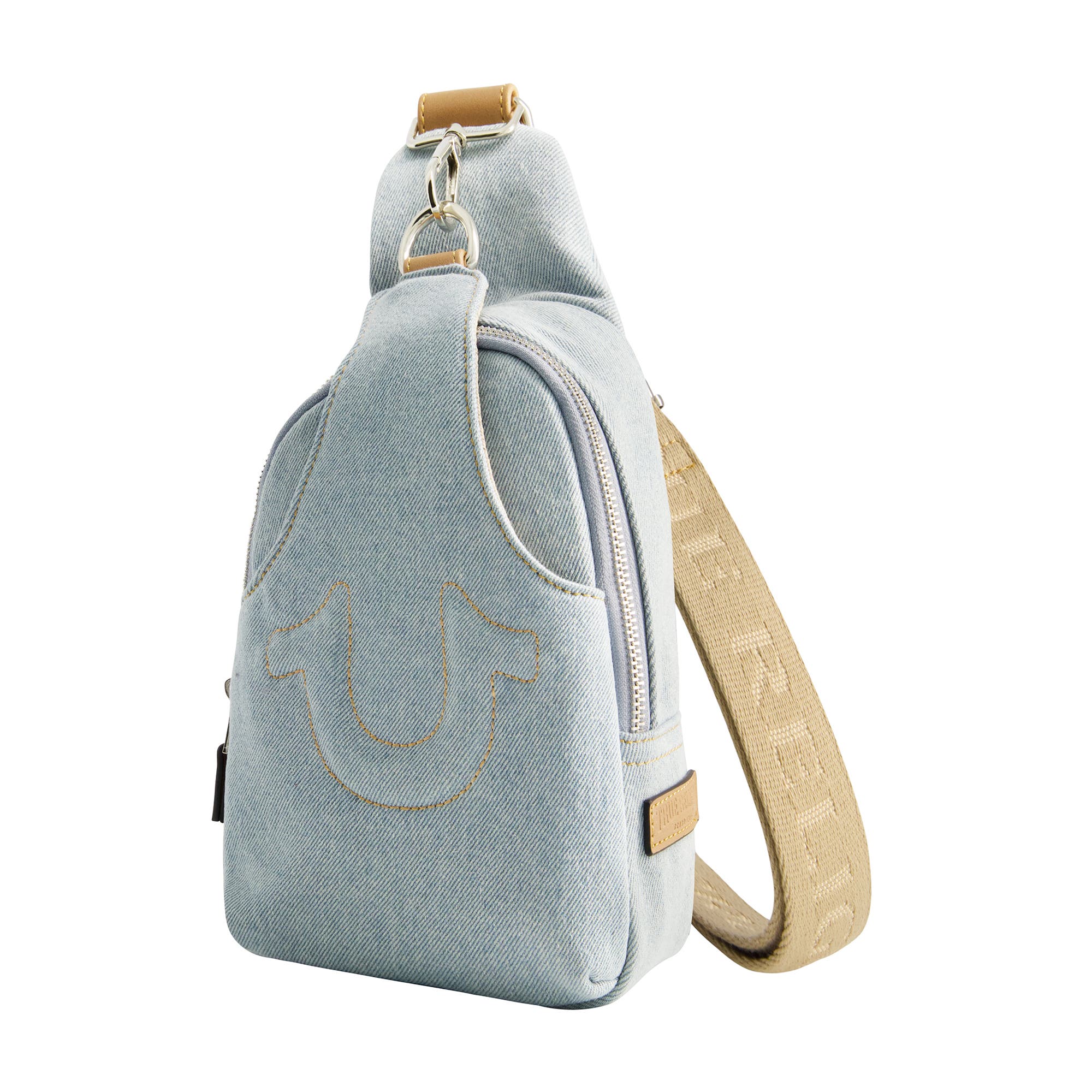 True Religion Stitched Horseshoe Sling, Alternate, color, Light Blue
