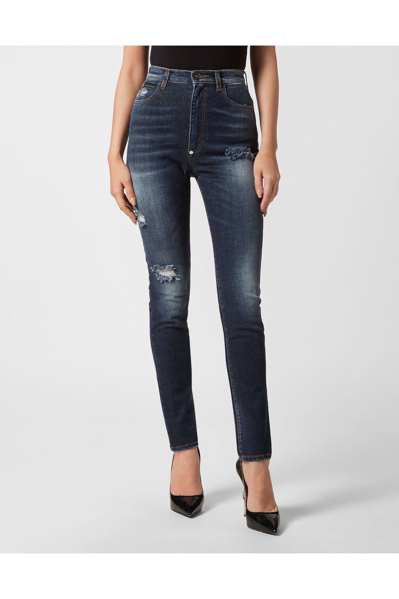 Super High Waist Jegging Women, Main, color, BlueOcean