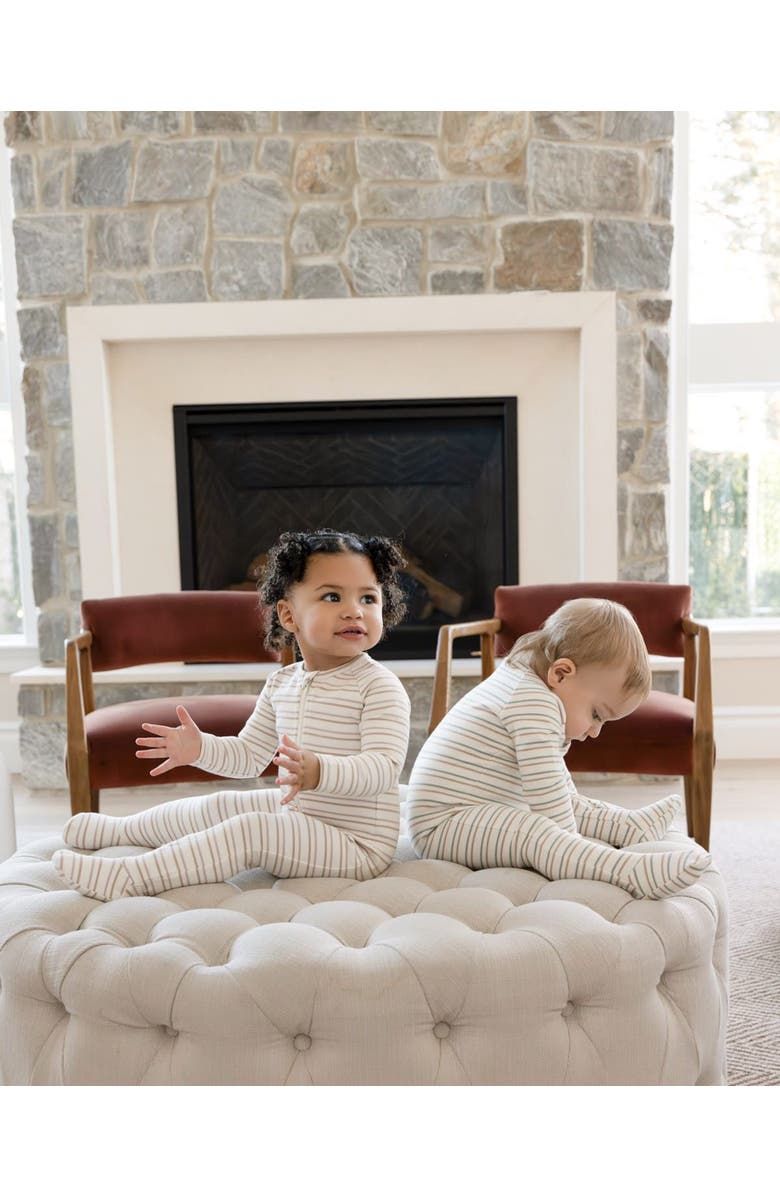 MiniMoi Cotton Rich 2 Way Zipper Footie, Alternate, color, Sage Green