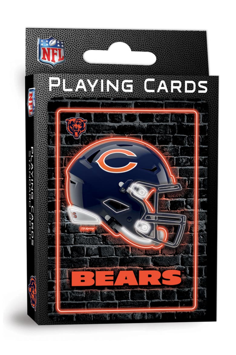 Chicago Bears Neon Playing Cards, Main, color, Multicolor