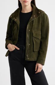 Bernardo Suede Bubble Jacket