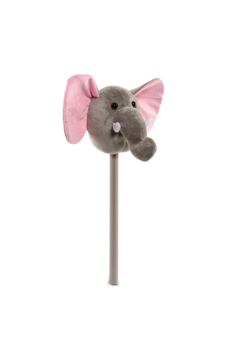 Ponyland Plush Action Elephant Stick with Music, Alternate, color, Gray