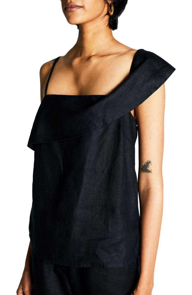 Reistor Women's Wandering Wave Sleeveless Top - White - Small, Alternate, color, Black