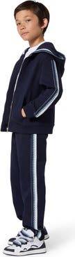 Lanvin Kids Embroidered Zip-Up Hoodie In Cotton