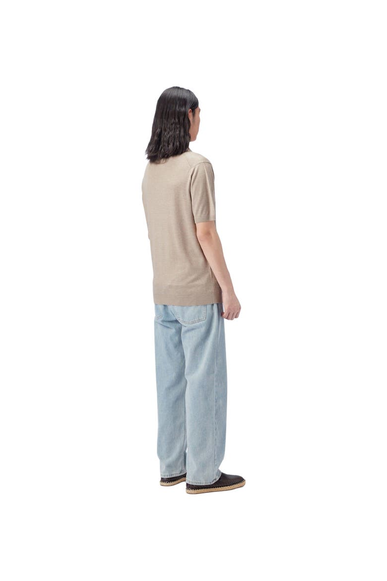 Silk Cashmere Polo Shirt, Alternate, color, nomad