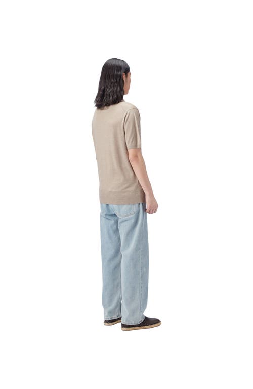 Gobi Mongolian Cashmere Silk Cashmere Polo Shirt Green In Brown