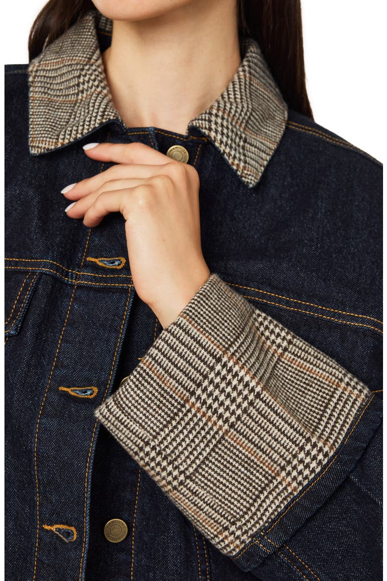 Mixed Media Denim Jacket, Alternate, color, SEA