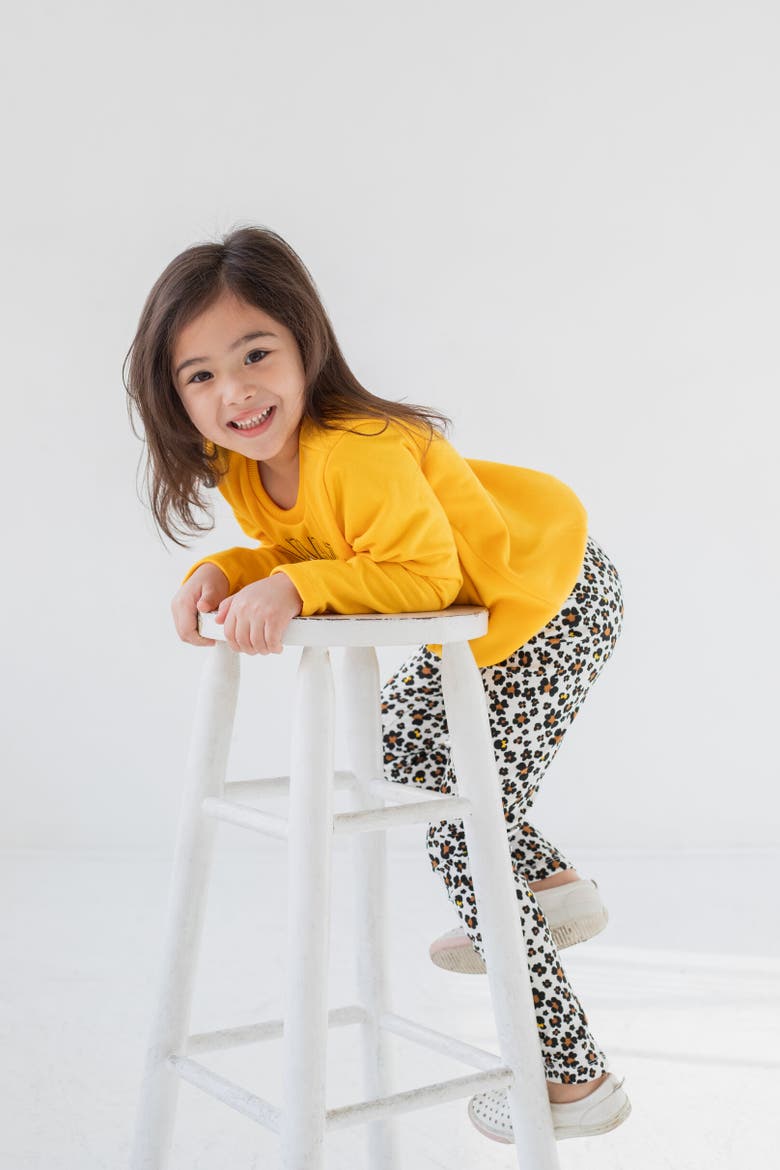 Sweatshirt & Leggings Set, Alternate, color, Yellow