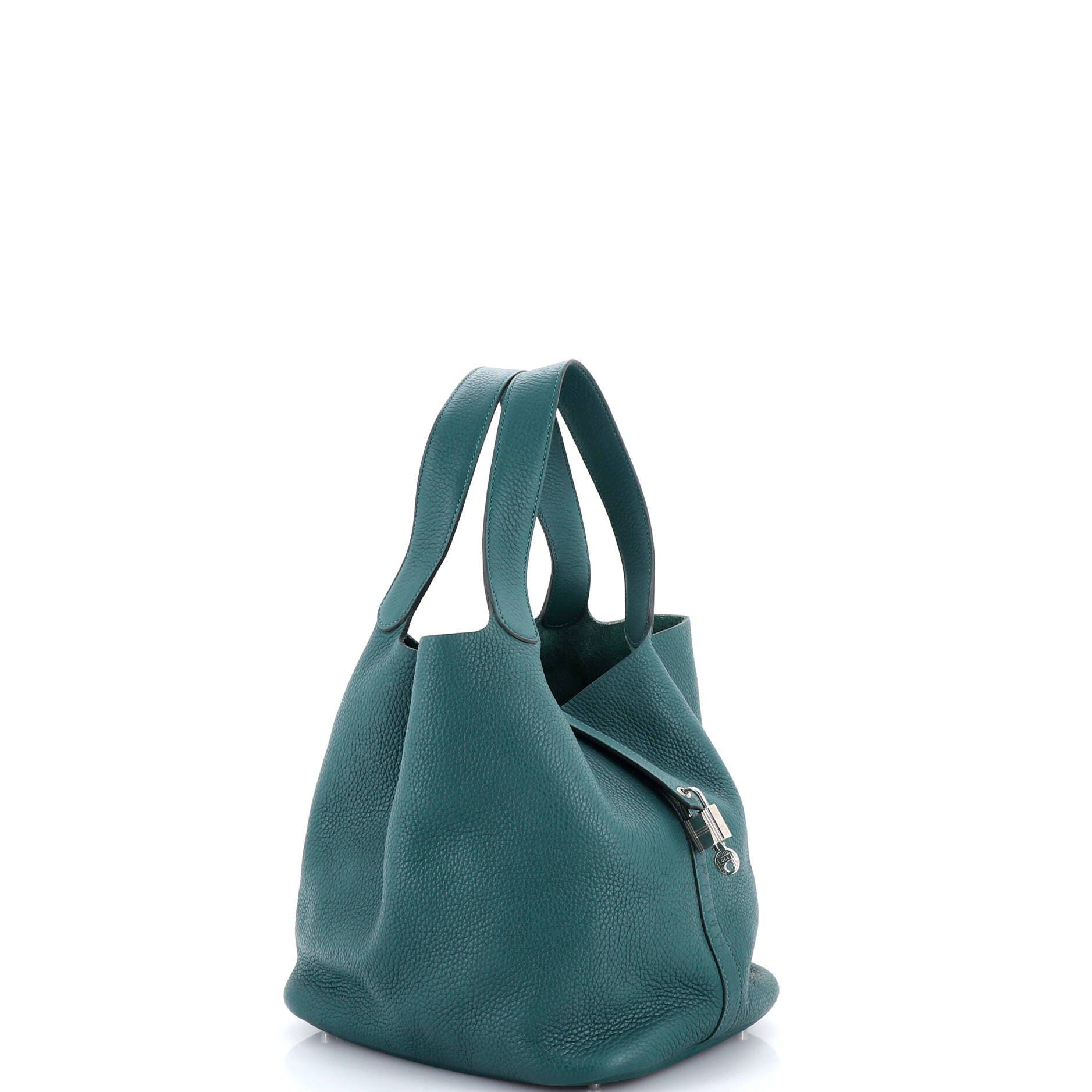 Pre-Owned Hermes Picotin Lock Bag Clemence GM, Alternate, color, Malachite