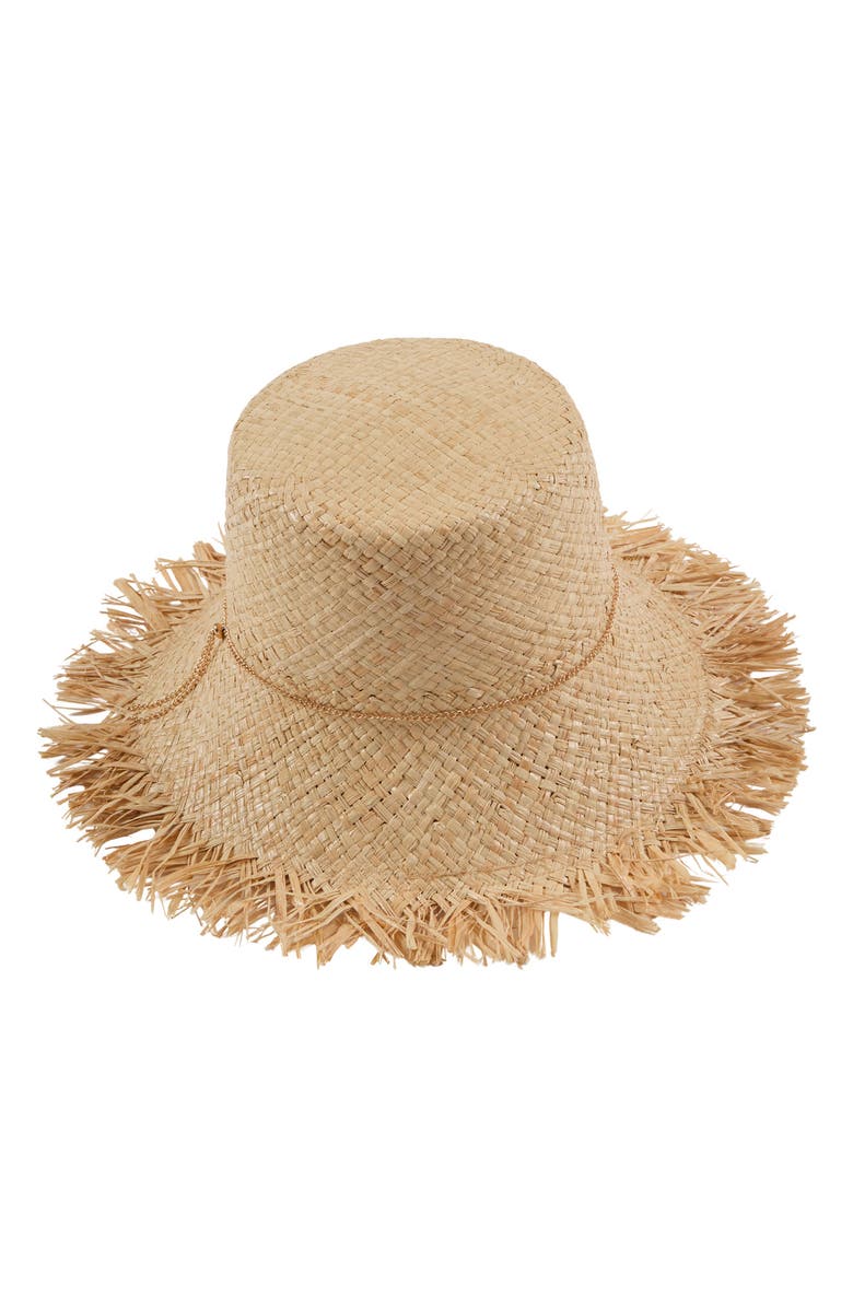 Eugenia Kim Jonah Fringed Straw Bucket Sun Hat, Alternate, color, 