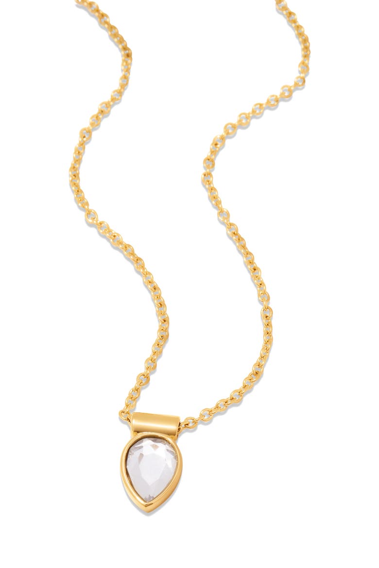 Cecilia Crystal Charm Pendant Necklace, Alternate, color, GOLD