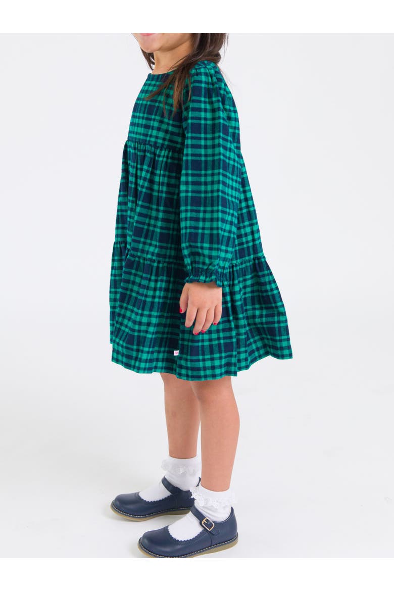Woven Long Sleeve Tiered Twirl Dress, Alternate, color, Hayden Plaid