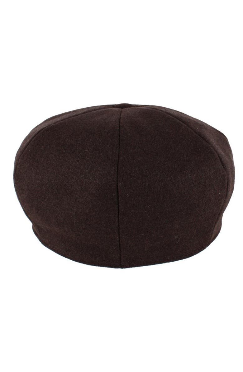 Wigens Men's Classic Retro Newsboy Cap with Curved Peak, Alternate, color, Brown