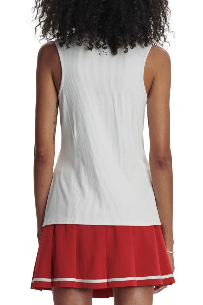 Fritton Rib Performance Polo, Alternate, color, WHITE/ HAUTE RED
