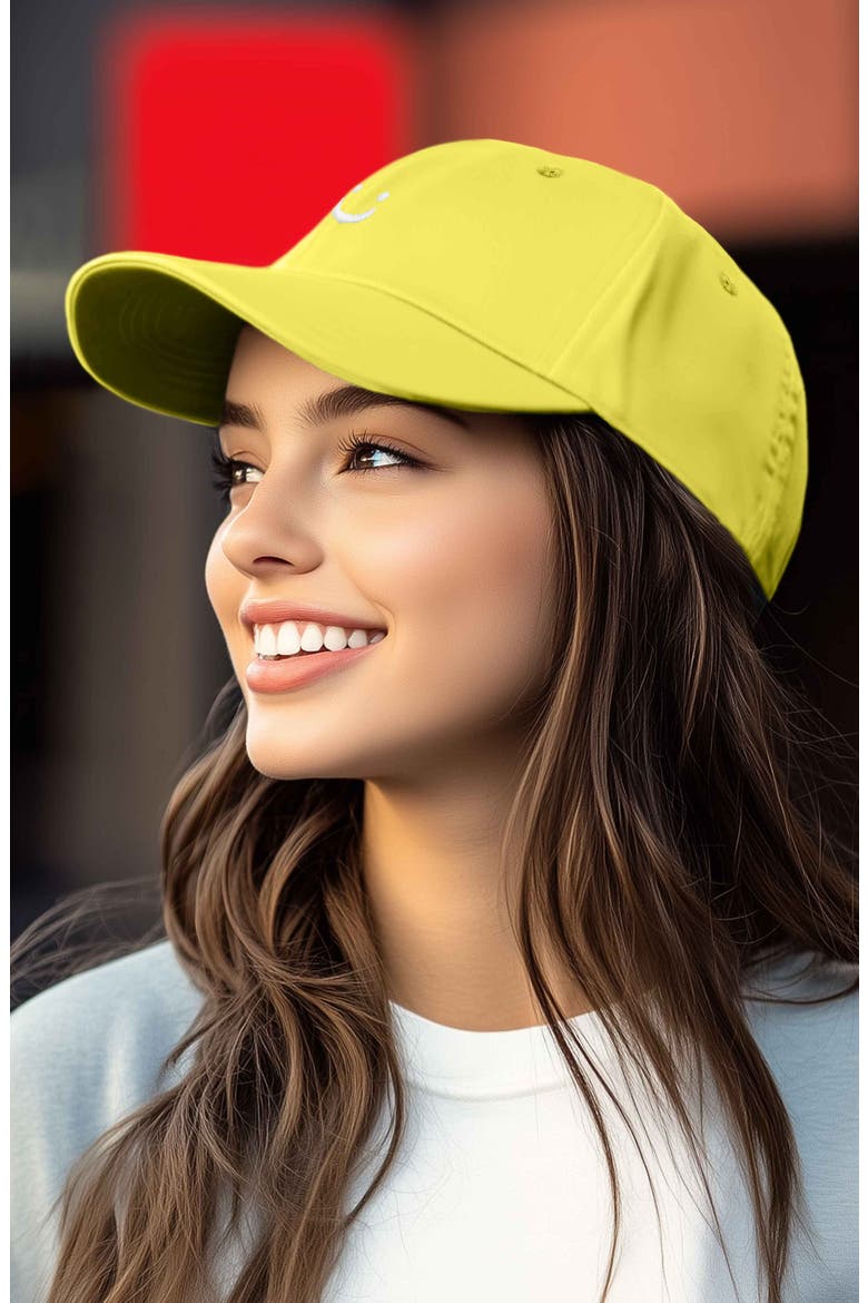 Lil Smile Embroidered Casual Hat, Alternate, color, Yellow