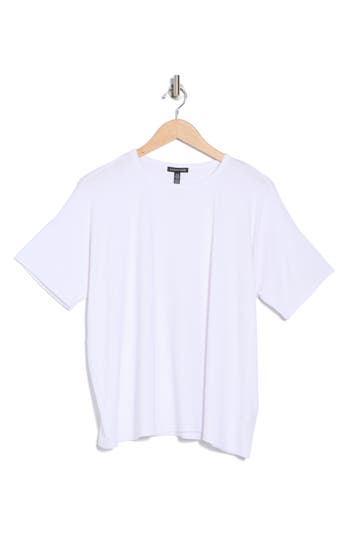 Eileen Fisher Jersey Crewneck Boxy T-shirt In White