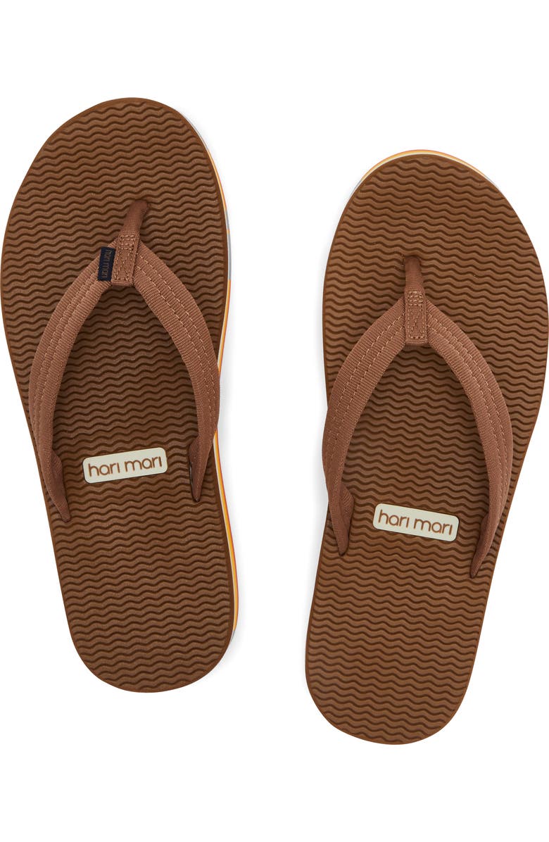 hari mari Dunes Sunset Waterproof Flip Flop, Alternate, color, Acorn