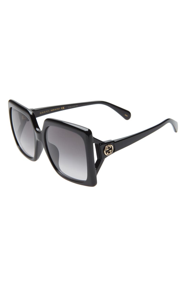 Gucci 59mm Gradient Square Sunglasses, Alternate, color,