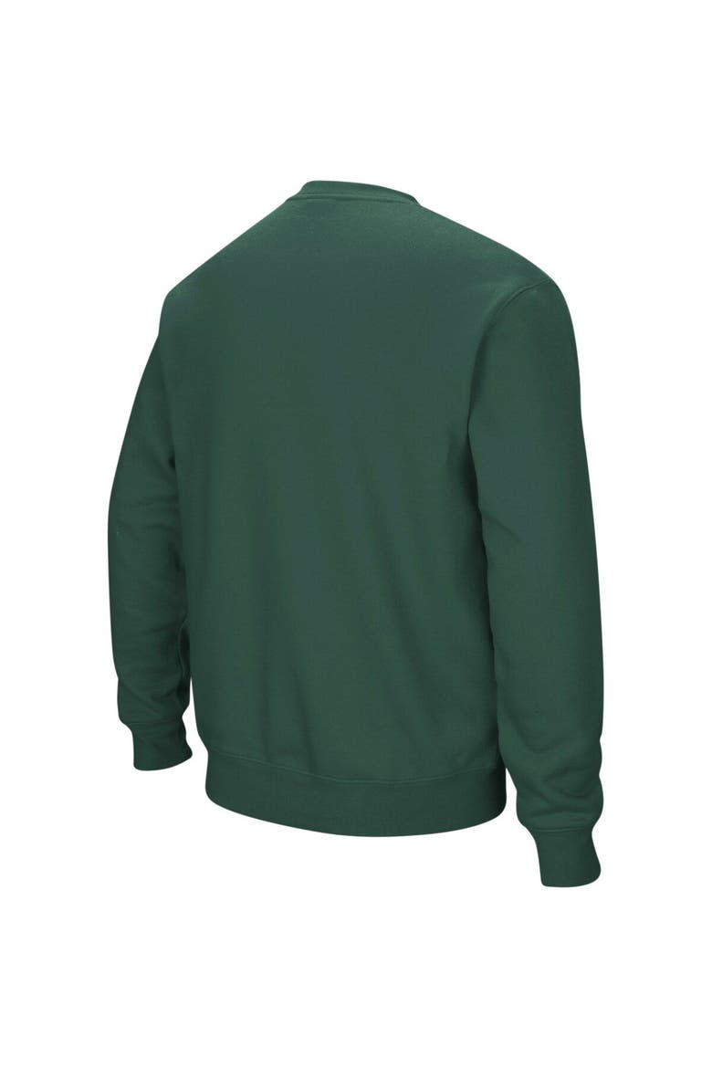 Men's Colosseum Green Michigan State Spartans Arch & Logo Crew Neck Sweatshirt, Alternate, color, Green
