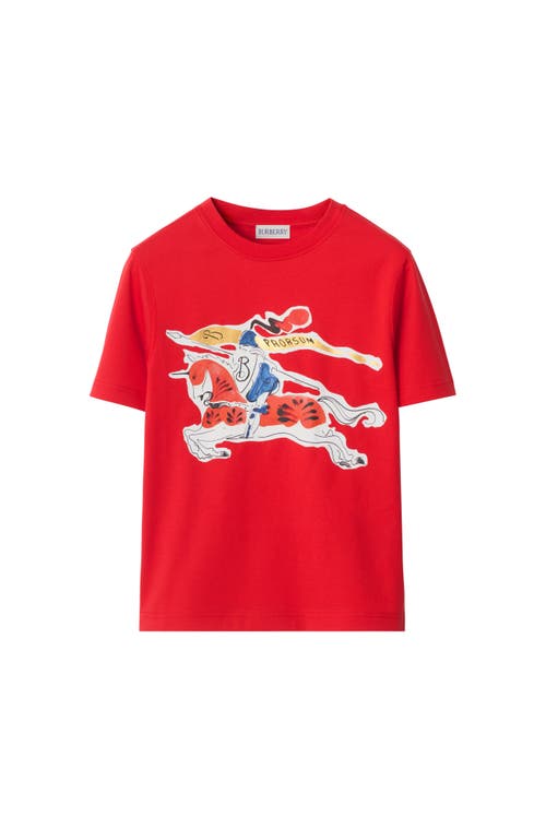 Burberry Ekd Cotton T-shirt In Red
