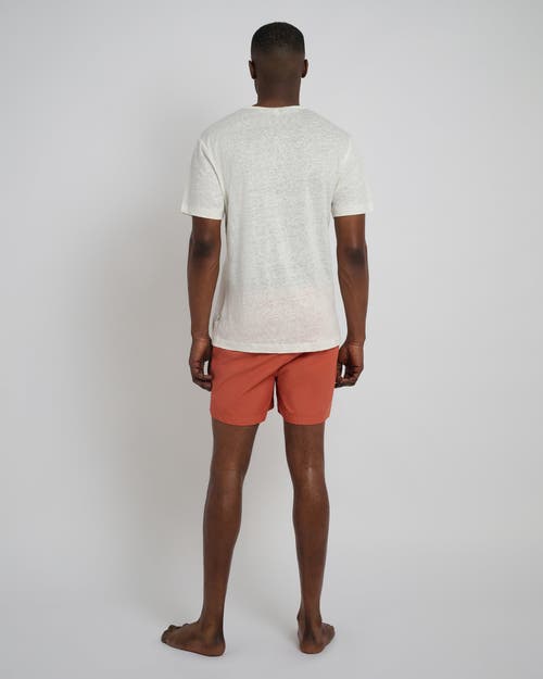 Onia Charles 5 Swim Trunks In Orange Coral