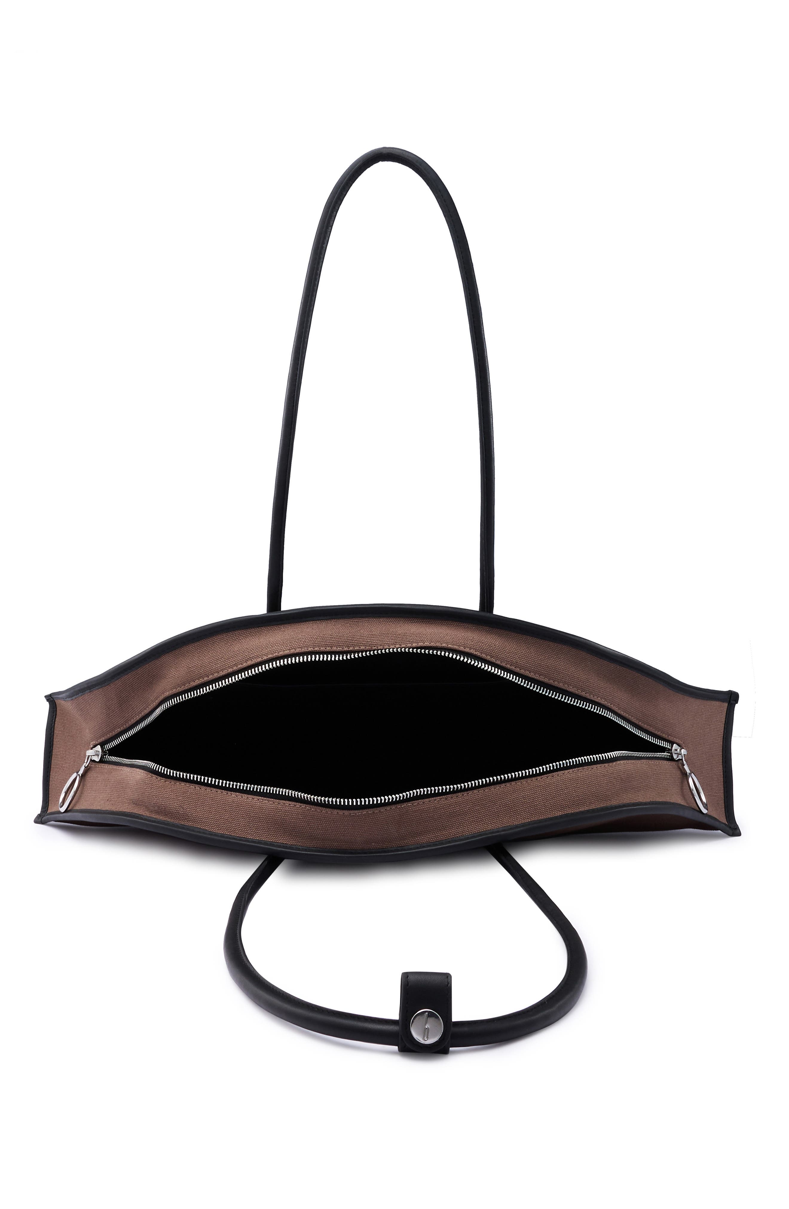 behno Laverne Canvas Bowler Bag, Alternate, color, Cacao/ Black