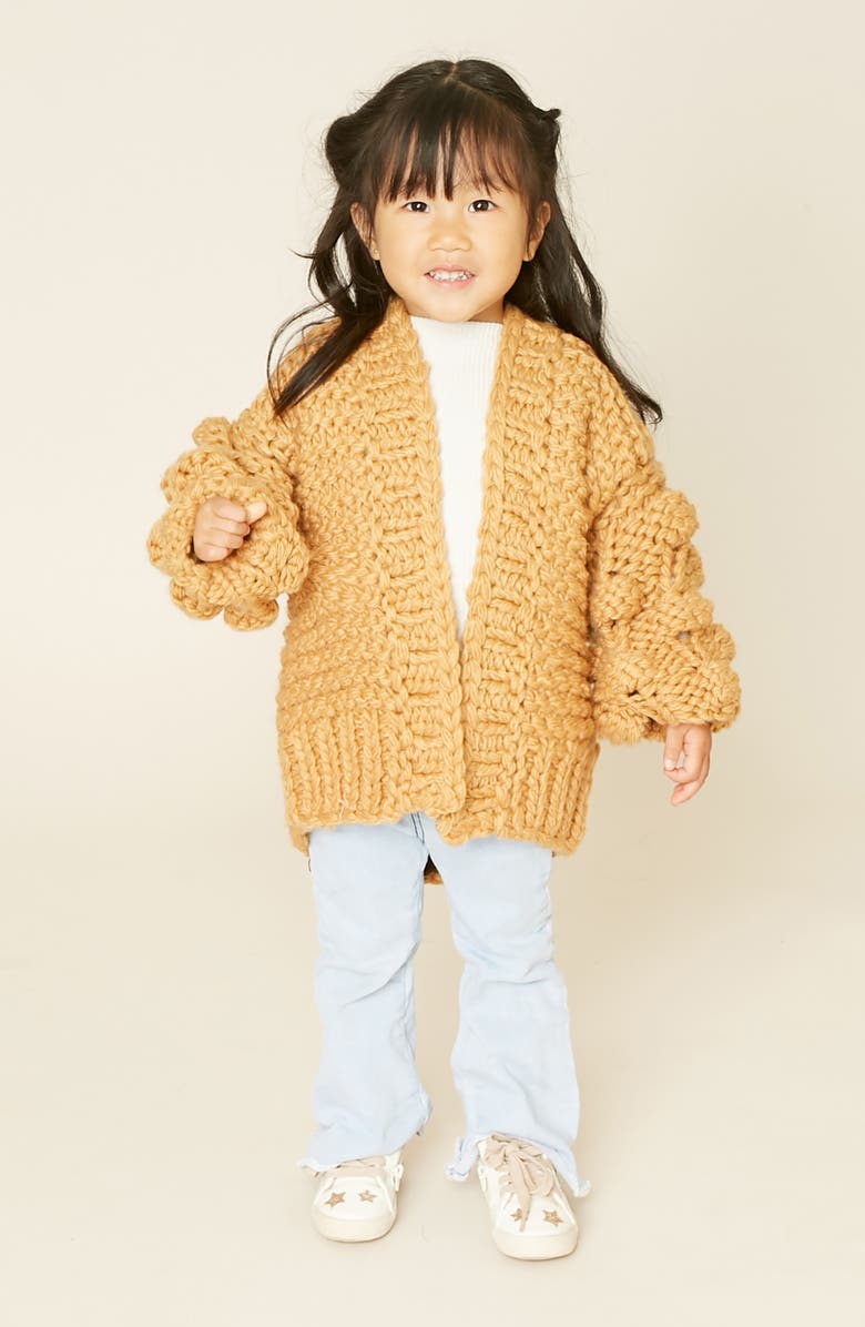 En Elly Pom Detail Knit Cardigan, Alternate, color, 