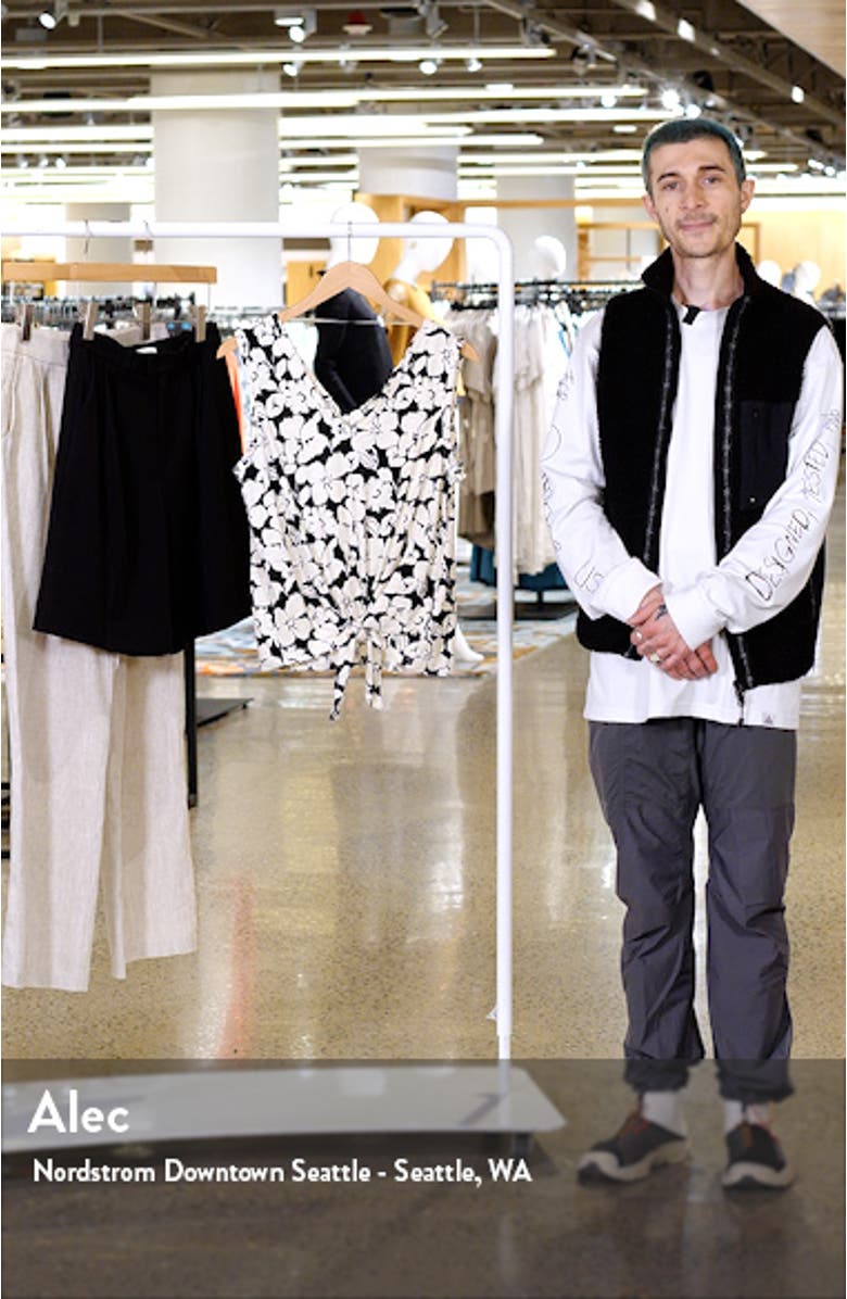 Floral Print Cotton Blend Tank, sales video thumbnail