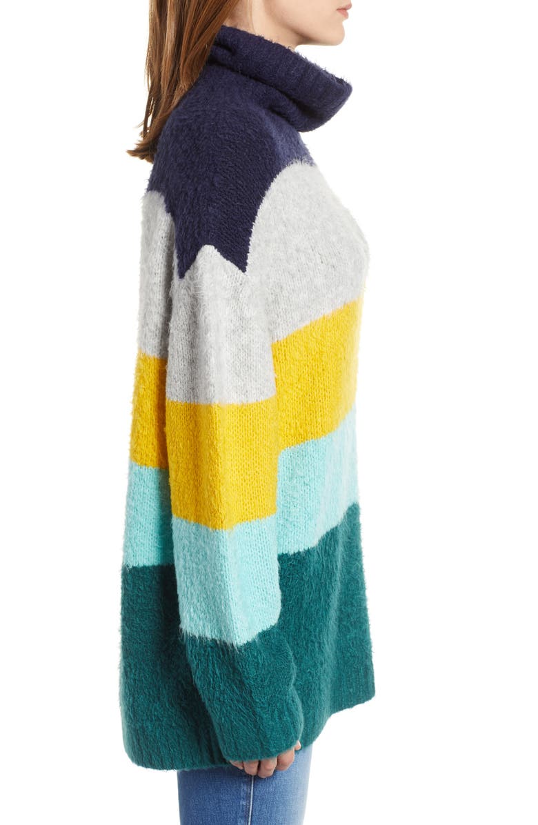 Chelsea28 Bold Stripe Oversize Sweater, Alternate, color, 