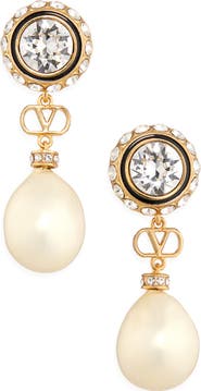 Valentino Garavani VLOGO Signature Drop Earrings