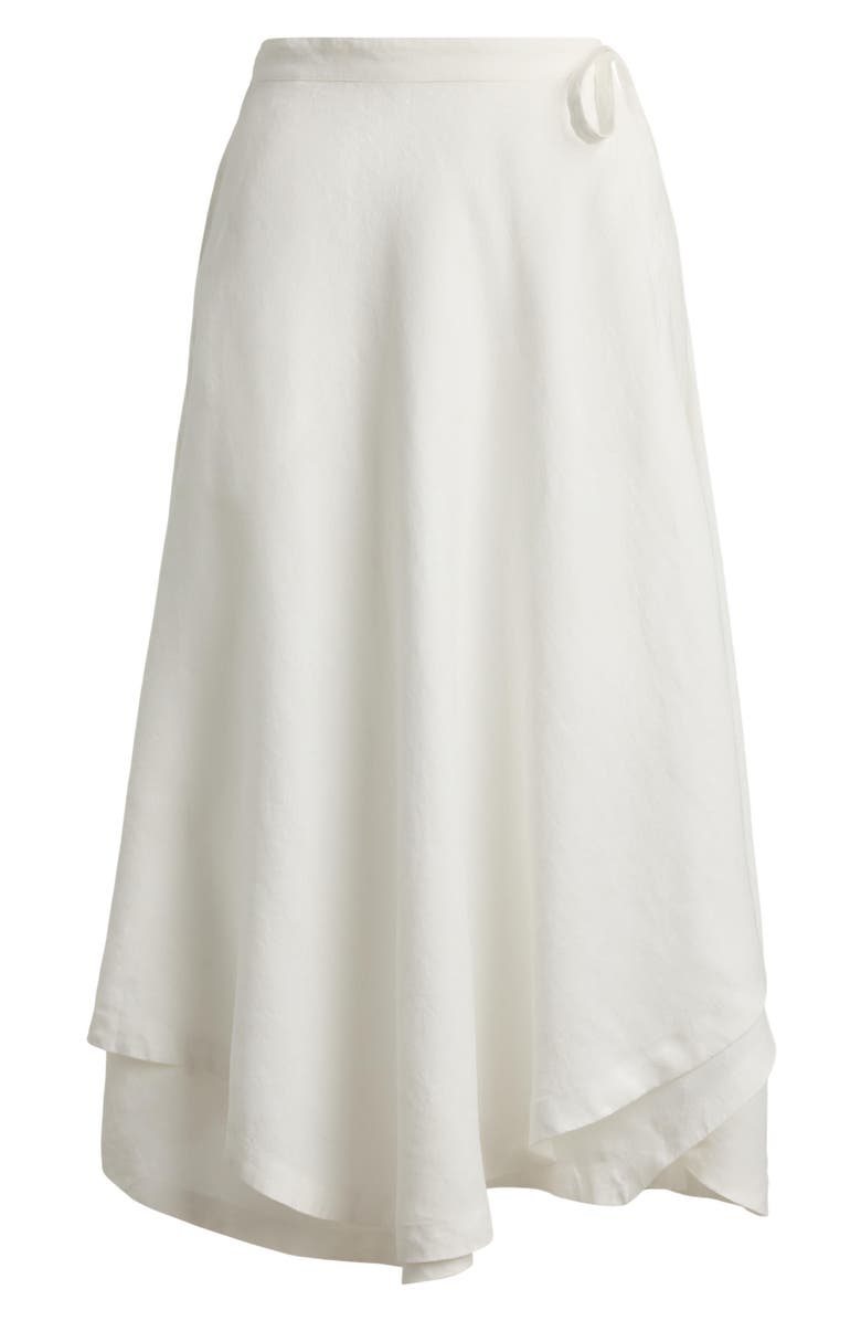 Polo Ralph Lauren Linen Wrap Skirt, Alternate, color, White