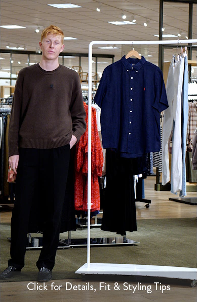 Piece Dye Linen Short Sleeve Button-Down Shirt, sales video thumbnail