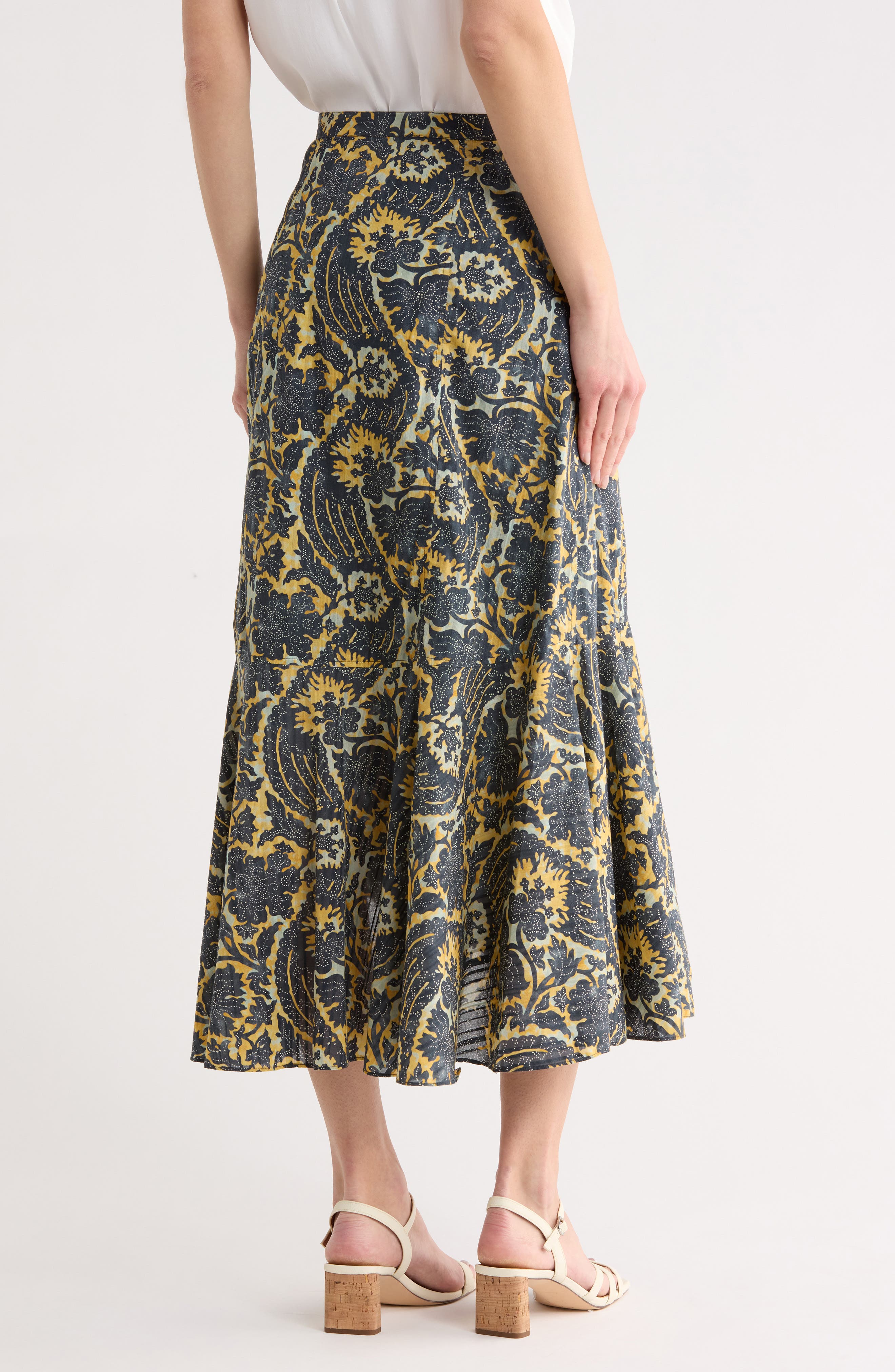 Sabina Cascasde Ruffle Cotton Blend Skirt - image 2