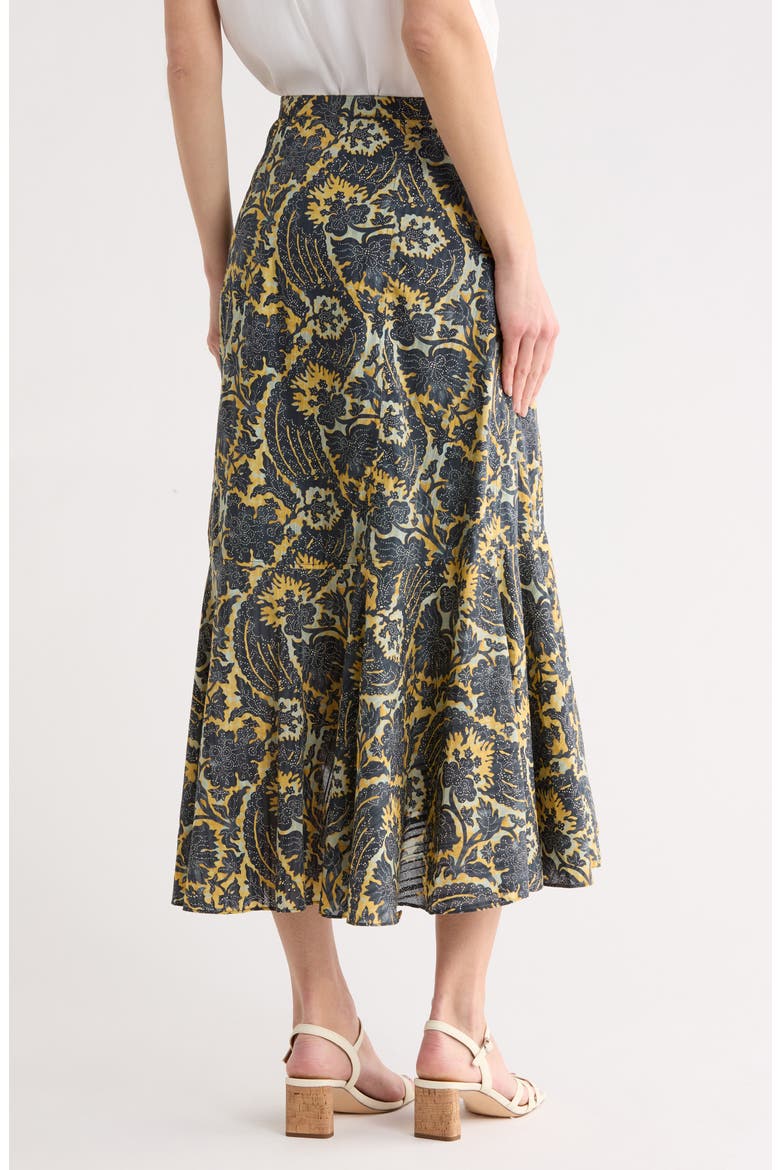 Sabina Cascasde Ruffle Cotton Blend Skirt, Alternate, color, LUNA