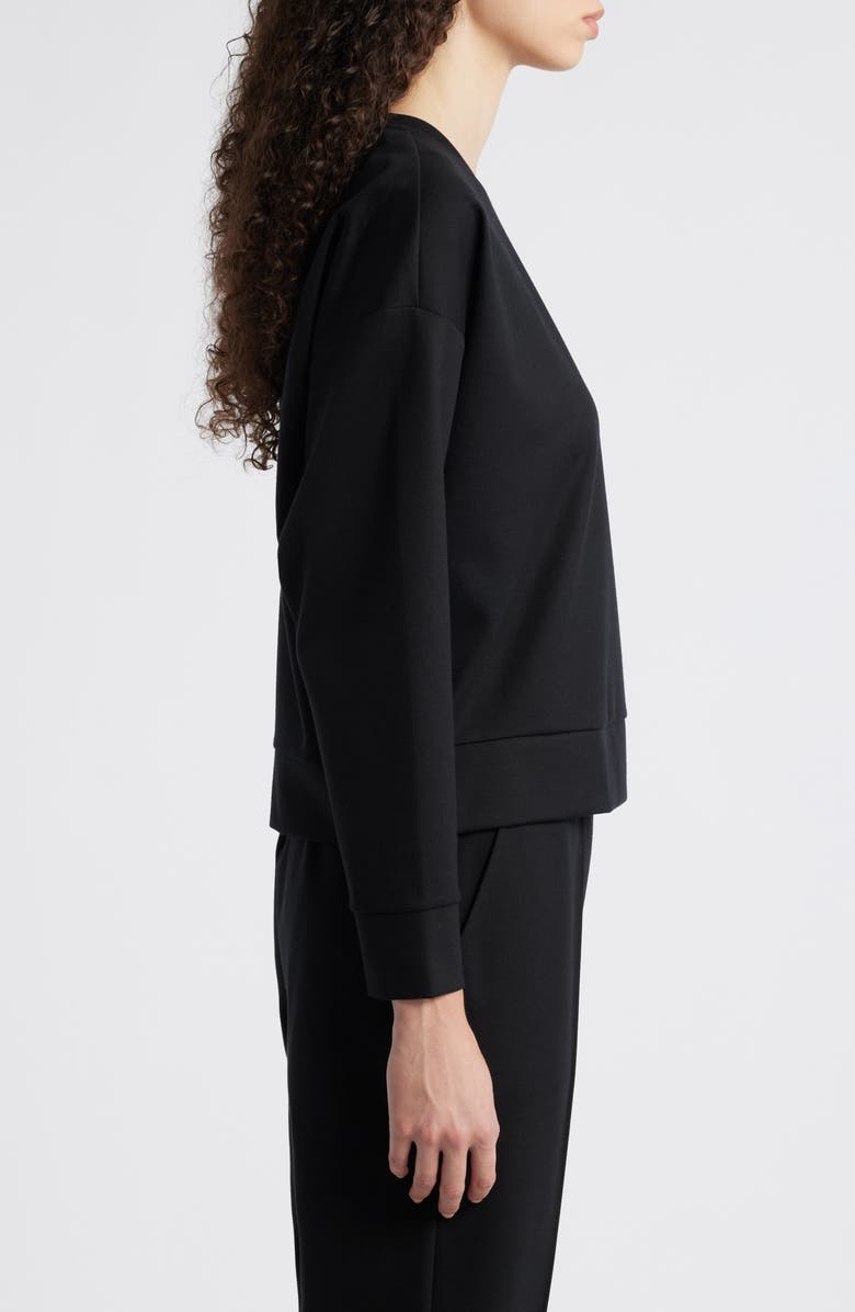 Eileen Fisher Boxy Knit Top, Alternate, color, Black