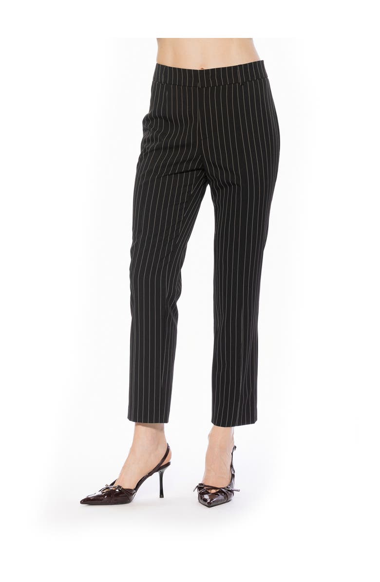 Alexia Admor Lior Striped Pants, Main, color, Black Pinstripe