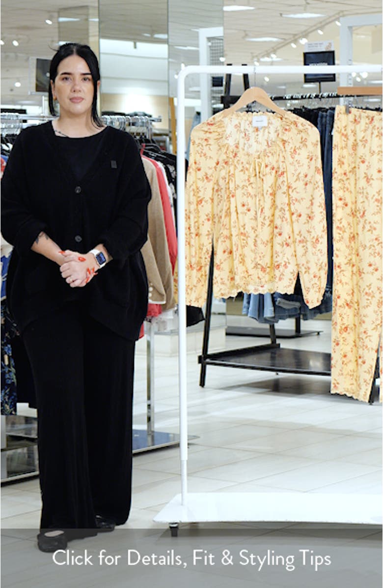 Paloma Lace Trim Cotton Blend Pajamas, sales video thumbnail