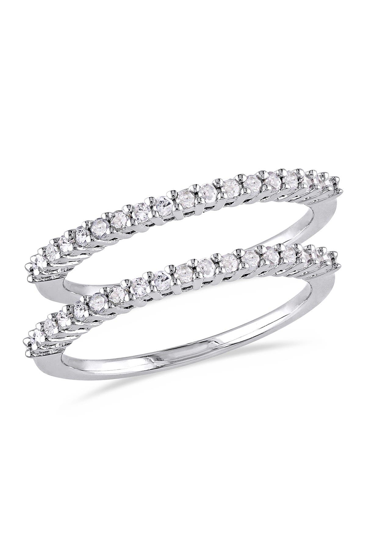 DELMAR Sterling Silver Diamond Anniversary Ring 2-Piece Set - 0.36 ct.