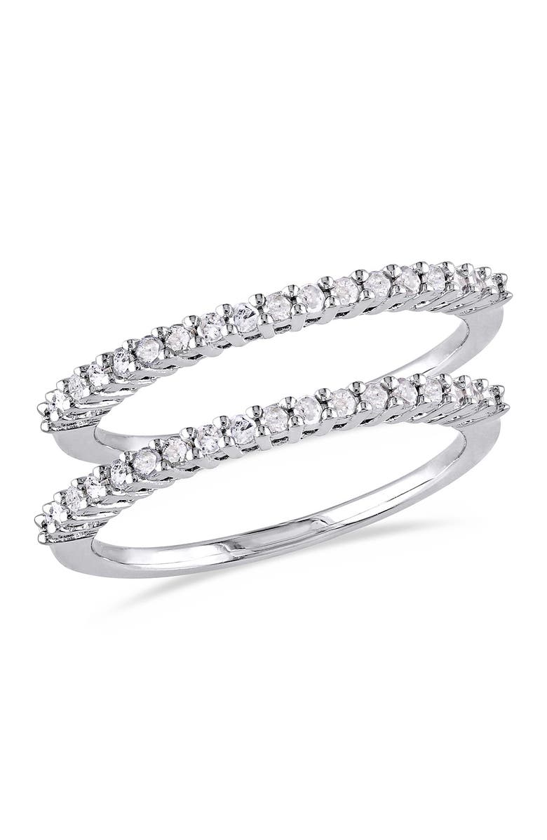 DELMAR Sterling Silver Diamond Anniversary Ring 2-Piece Set - 0.36 ct., Main, color, Silver