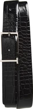 TOM FORD T Loop Croc Embossed Patent Leather Belt