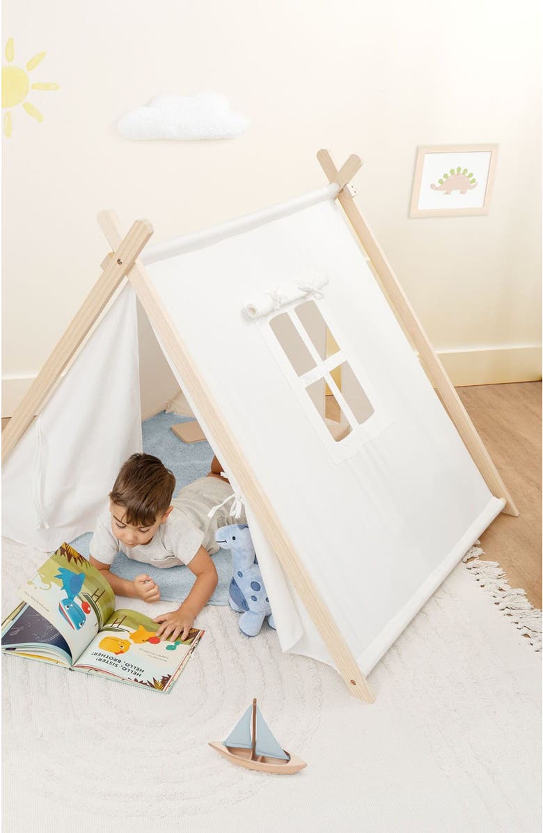 Comfy Cubs Kids Indoor Play Tent, Alternate, color, Natural Wood