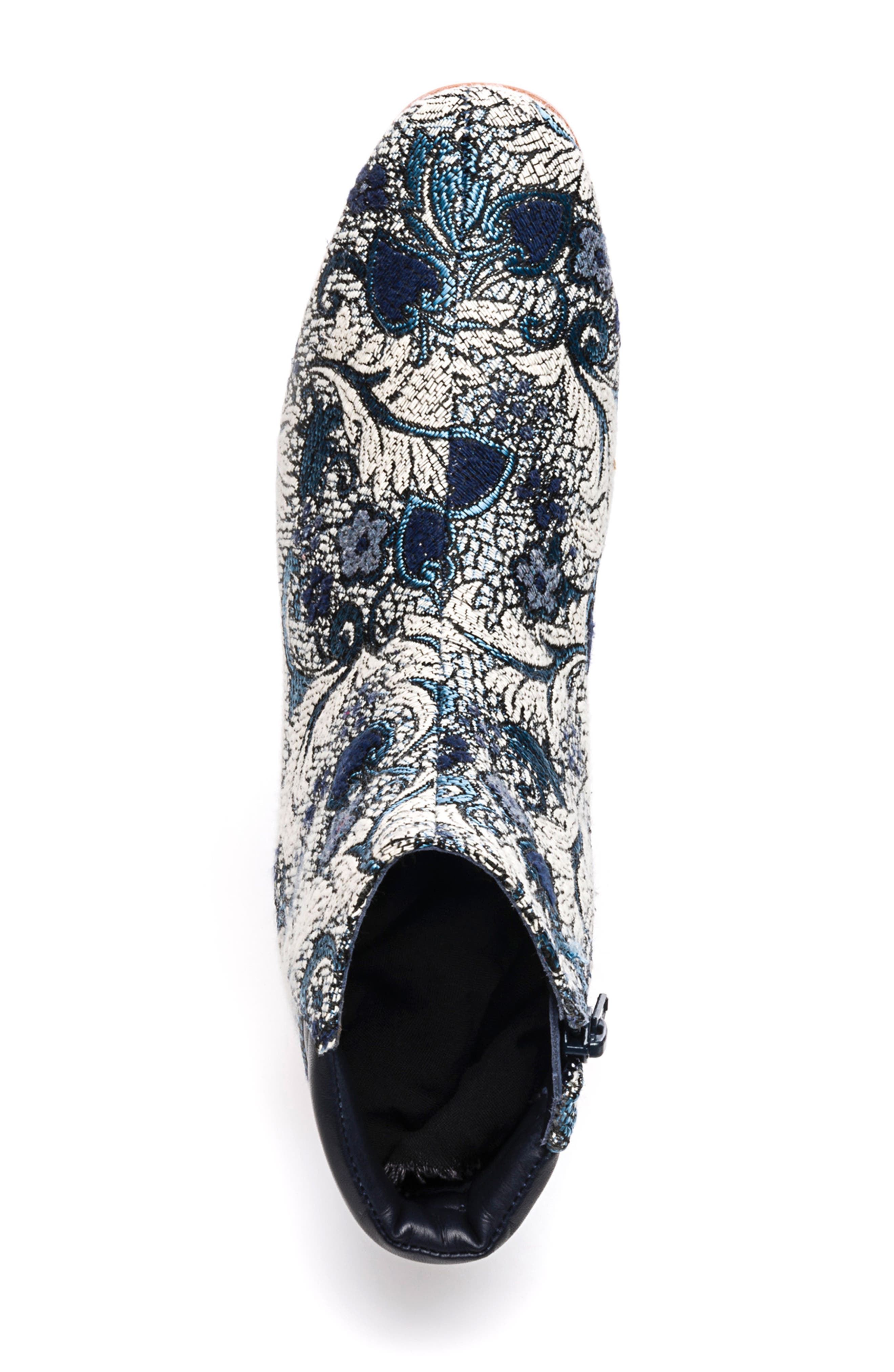 Bernardo Izzy Bootie, Alternate, color, BLUE JACQUARD FABRIC