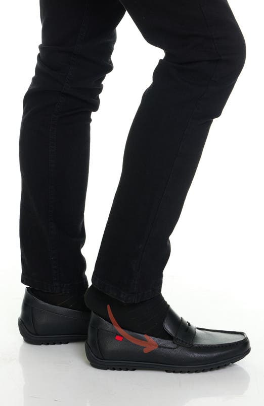 Marc Joseph New York John Street Hands Free Technology Leather Penny Loafer, Alternate, color, Black Grainy Leather