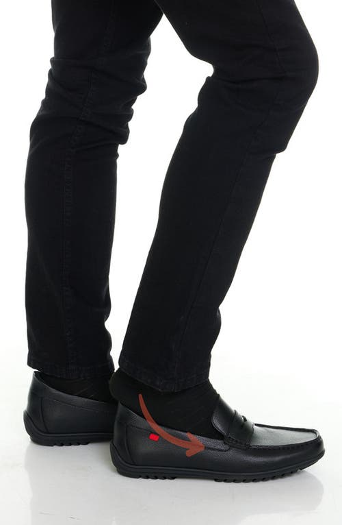 Marc Joseph New York John Street Hands Free Technology Leather Penny Loafer In Animal Print