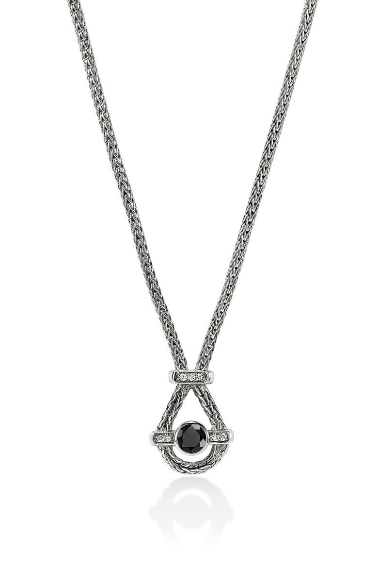 Icon Necklace, Sterling Silver, Black Sapphire, 2.5mm (Nordstrom Exclusive), Main, color, BLACK SAPPHIRE