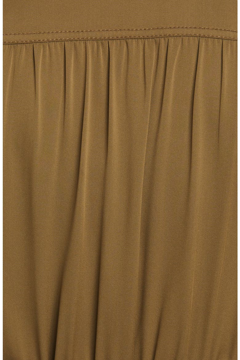 Dory Long Sleeve Stretch Silk Shirtdress, Alternate, color, TERRA