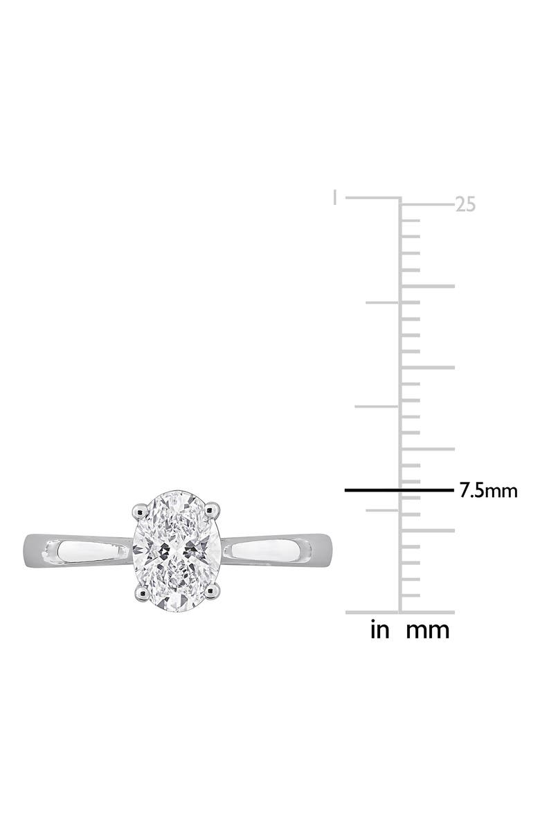 Created Forever Oval Cut Lab-Grown Diamond Solitaire Ring - 1.03ct., Alternate, color, Silver