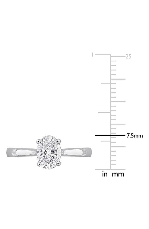 Created Forever Oval Cut Lab-grown Diamond Solitaire Ring In Gray